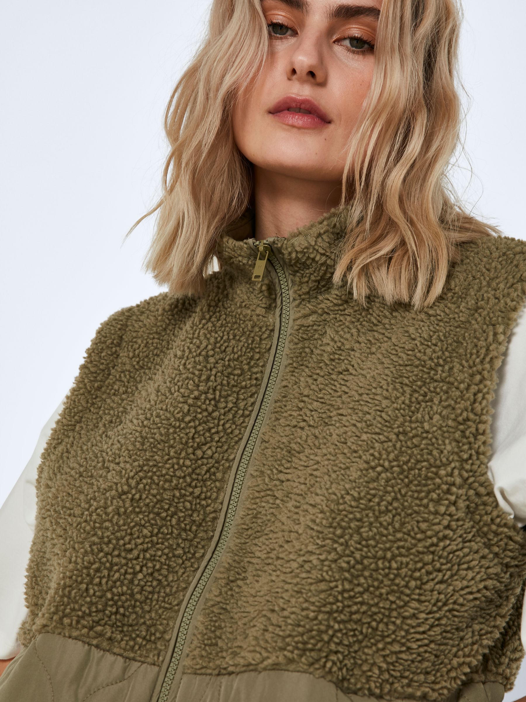 Teddy weste grün Clearance